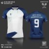 Áo Cầu Lông OBITO SPORT Trắng Xanh Navy Năng Động