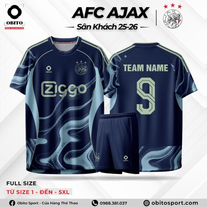 Áo Đá Bóng AFC AJAX Sân Khách 25-26 Cao Cấp