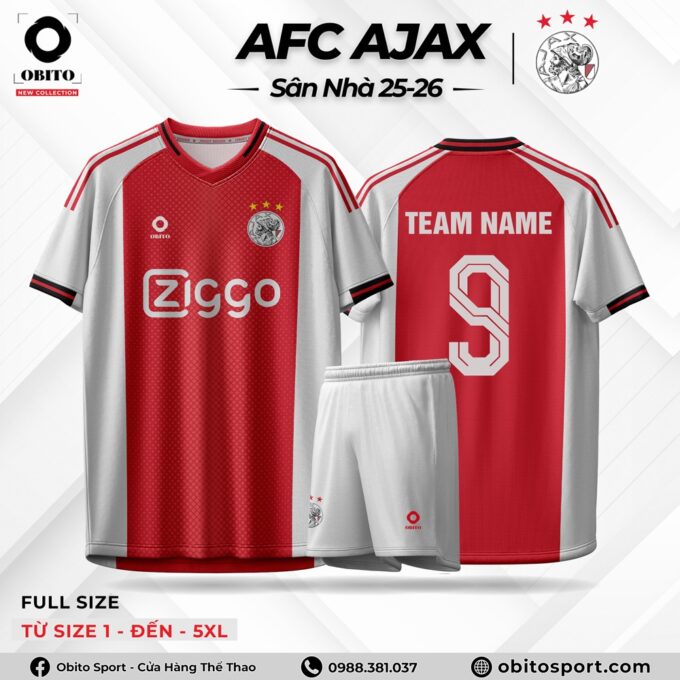 Áo Câu Lạc Bộ AFC AJAX Sân Nhà 25-26 Hót Nhất
