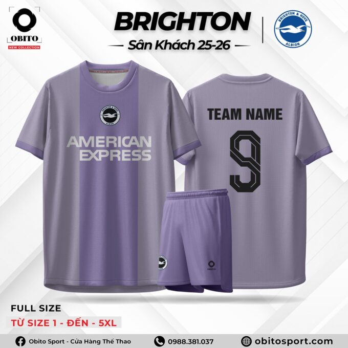 Mẫu Áo Đấu BRIGHTON Sân Khách 25-26 Mới Nhất