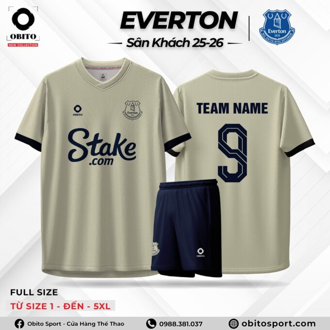 Quần Áo Bóng Đá EVERTON Sân Khách 25-26 Mới Nhất