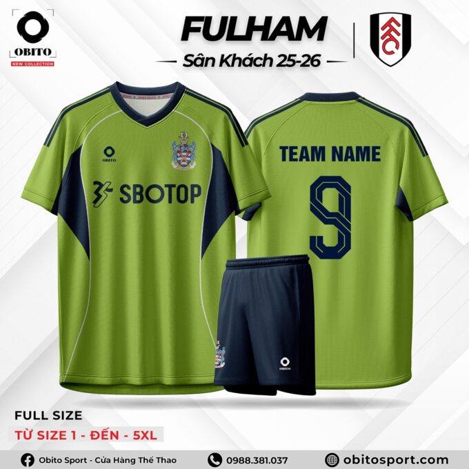 Áo Đá Banh FULHAM sân Khách 25-26 Siêu Rẻ