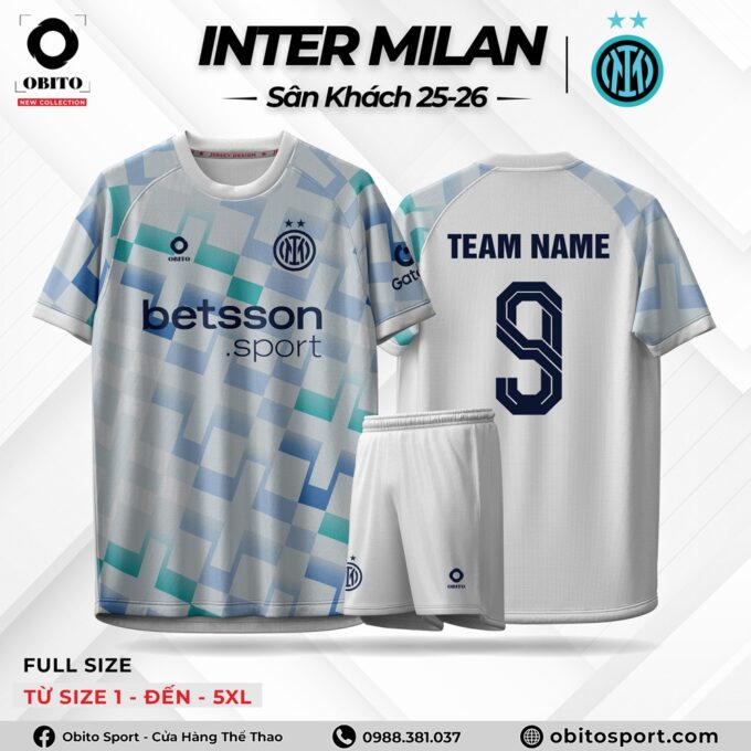 Quần Áo Đá Bóng INTER MILAN Sân Khách 25-26 Mới Nhất