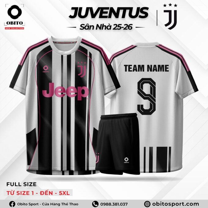 Áo Đá Banh Sân Nhà JUVENTUS 25-26 Trắng