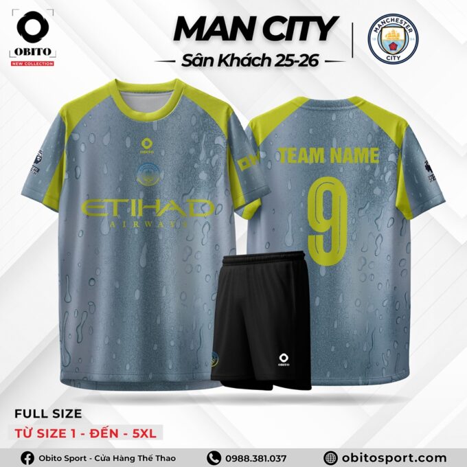 Áo Câu Lạc Bộ sân Khách MAN CITY 25-26 Bắt Mắt