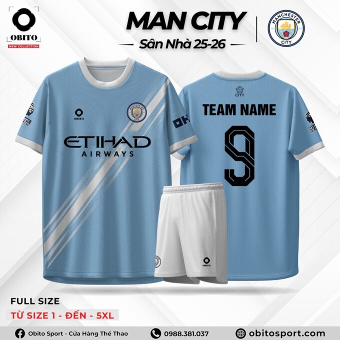 Quần Áo Câu Lạc Bộ MAN CITY Sân Nhà 25-26