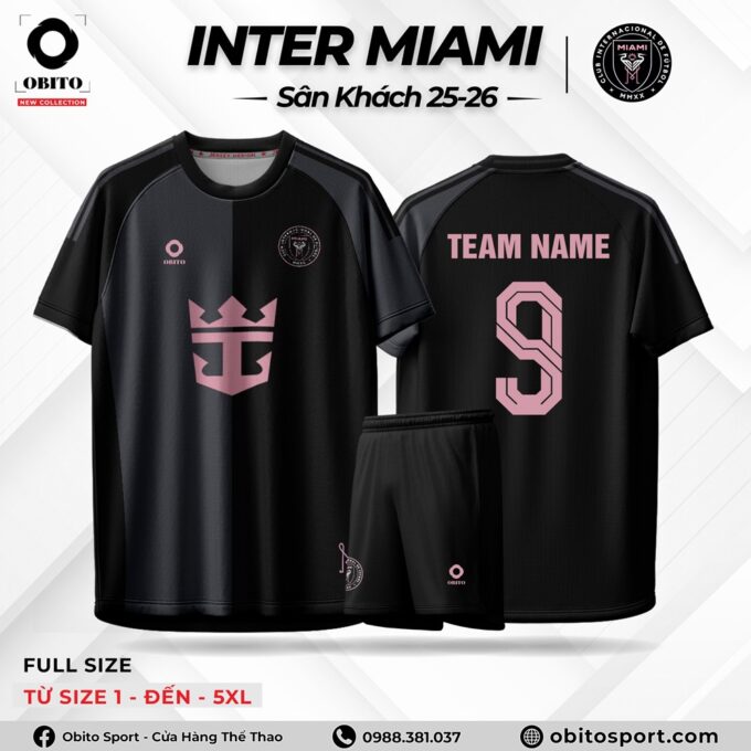 Áo Bóng Đá Sân khách INTER MIAMI 25-26 Siêu Hót