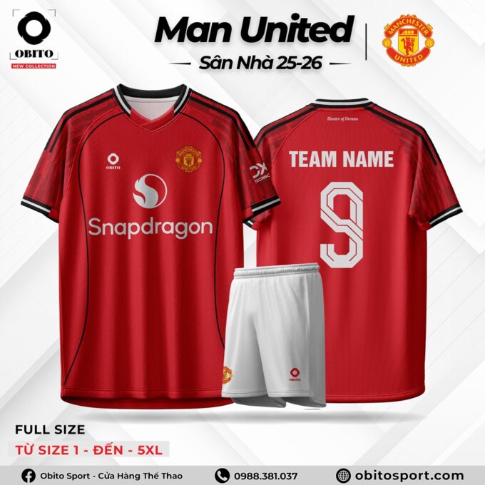 Mẫu Áo Câu Lạc Bộ Sân Nhà Man United 25-26 Bắt Mắt