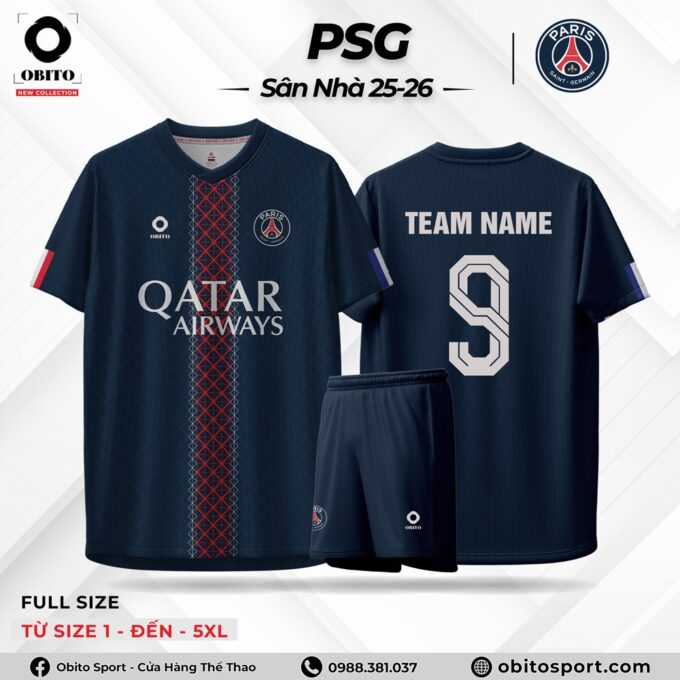 Mẫu Áo Bóng Đá PSG Sân Nhà 25-26 Độc Đáo