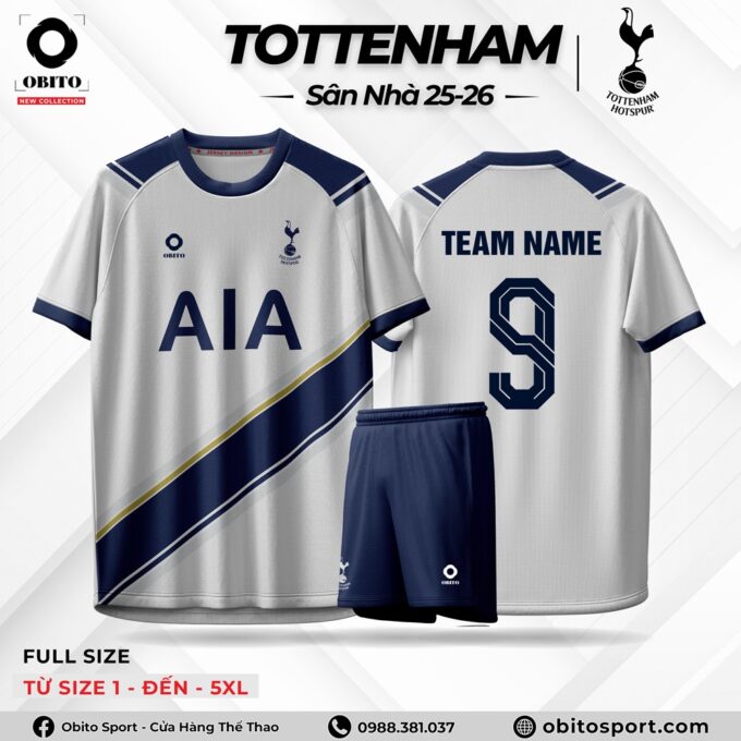 Quần Áo Đá Banh TOTTENHAM Sân Nhà 25-26 Rẻ Nhất
